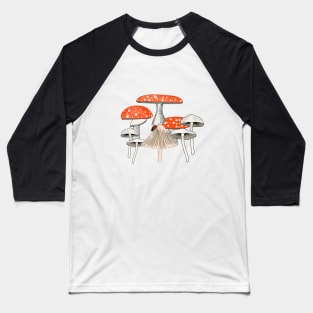 Mushroom with Ladybug Baseball T-Shirt